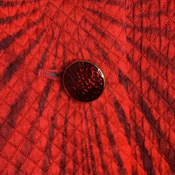 Vintage Escada Laser Optic Patterned Mattelasse Oversized Blazer - Picture 3 of 8